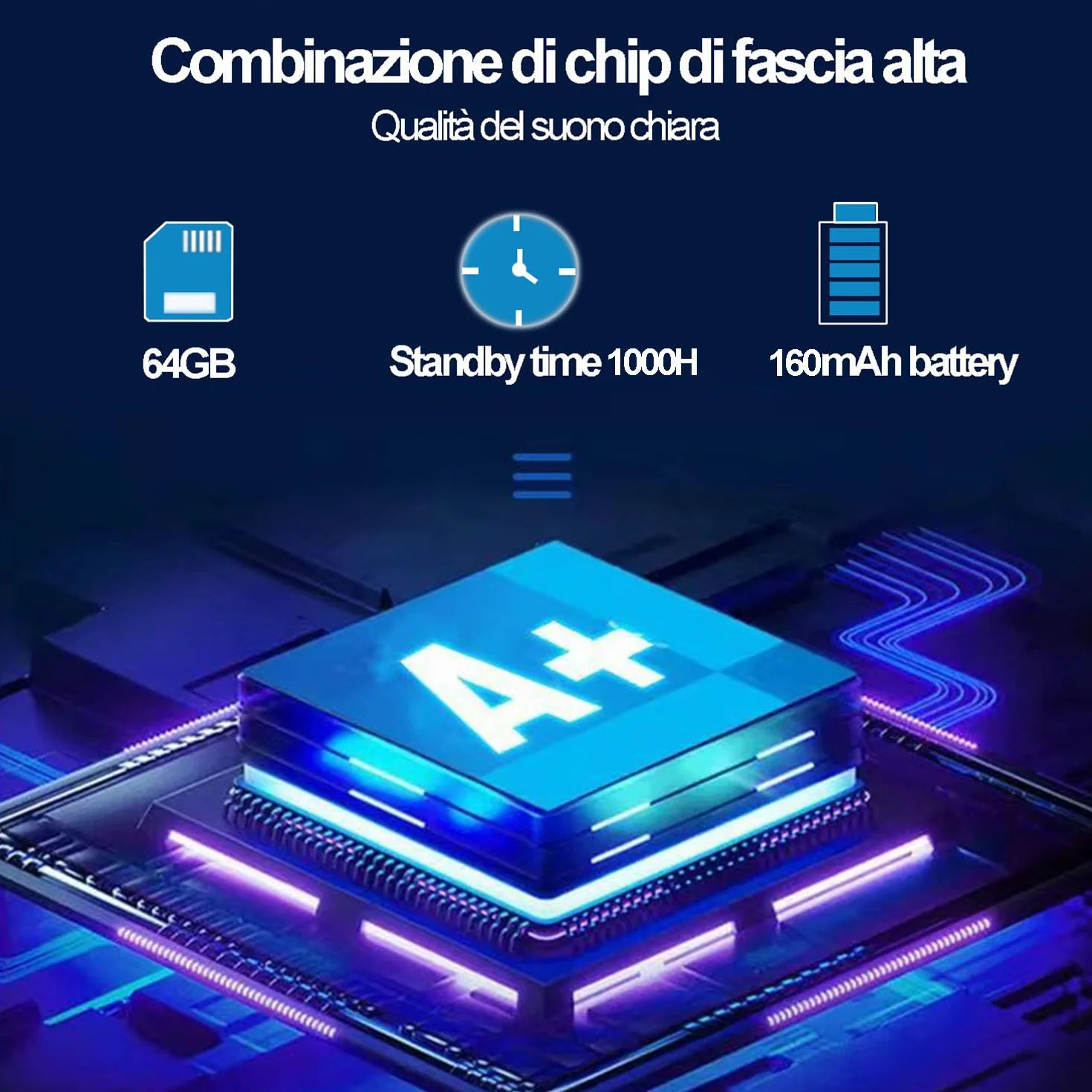 Grabadora de Voz Digital USB 64GB, Grabador de Audio Portátil Recargable para Reuniones