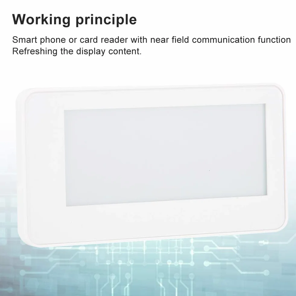 Pantalla de papel electrónico NFC pasivo de 2,9 pulgadas, pantalla de tinta electrónica en negro con función NFC, funcionamiento de aplicación móvil, transmisión inalámbrica, para supermercados