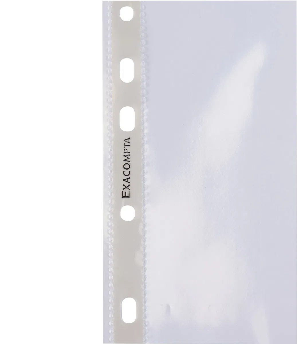 Exacompta 1000 fundas perforadas PP rugoso 7/100 mm incoloro