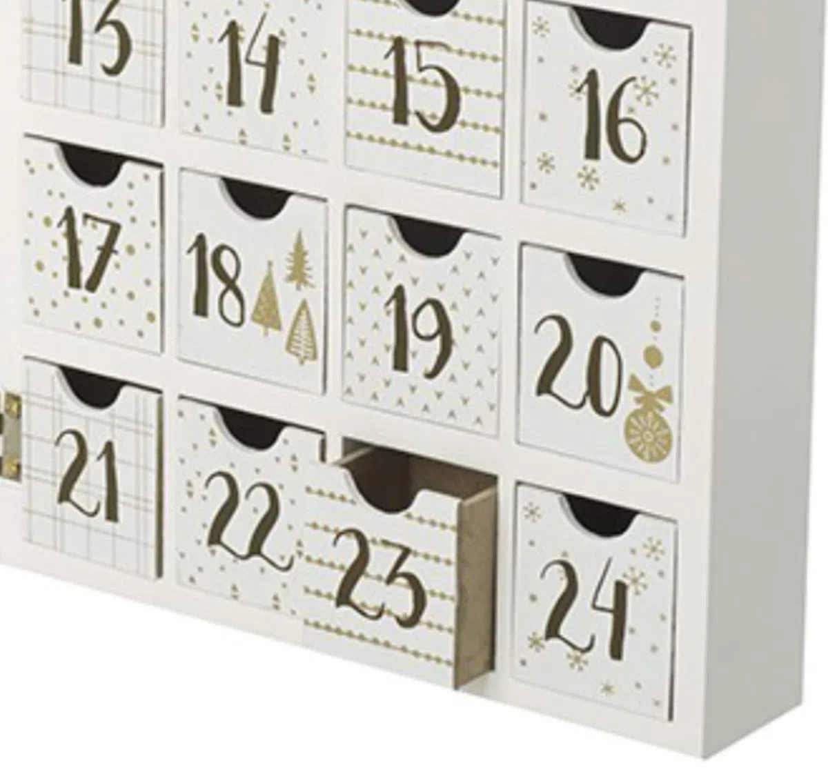 Calendario de Adviento de madera