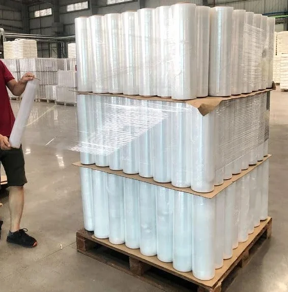 Film Transparente para Embalar | 50cm de Ancho x 200 Metros de Longitud | Rollo de Film para Embalaje Industrial y Paletizar, Plástico de Alta Elasticidad y Resistencia. (6 UNIDADES)