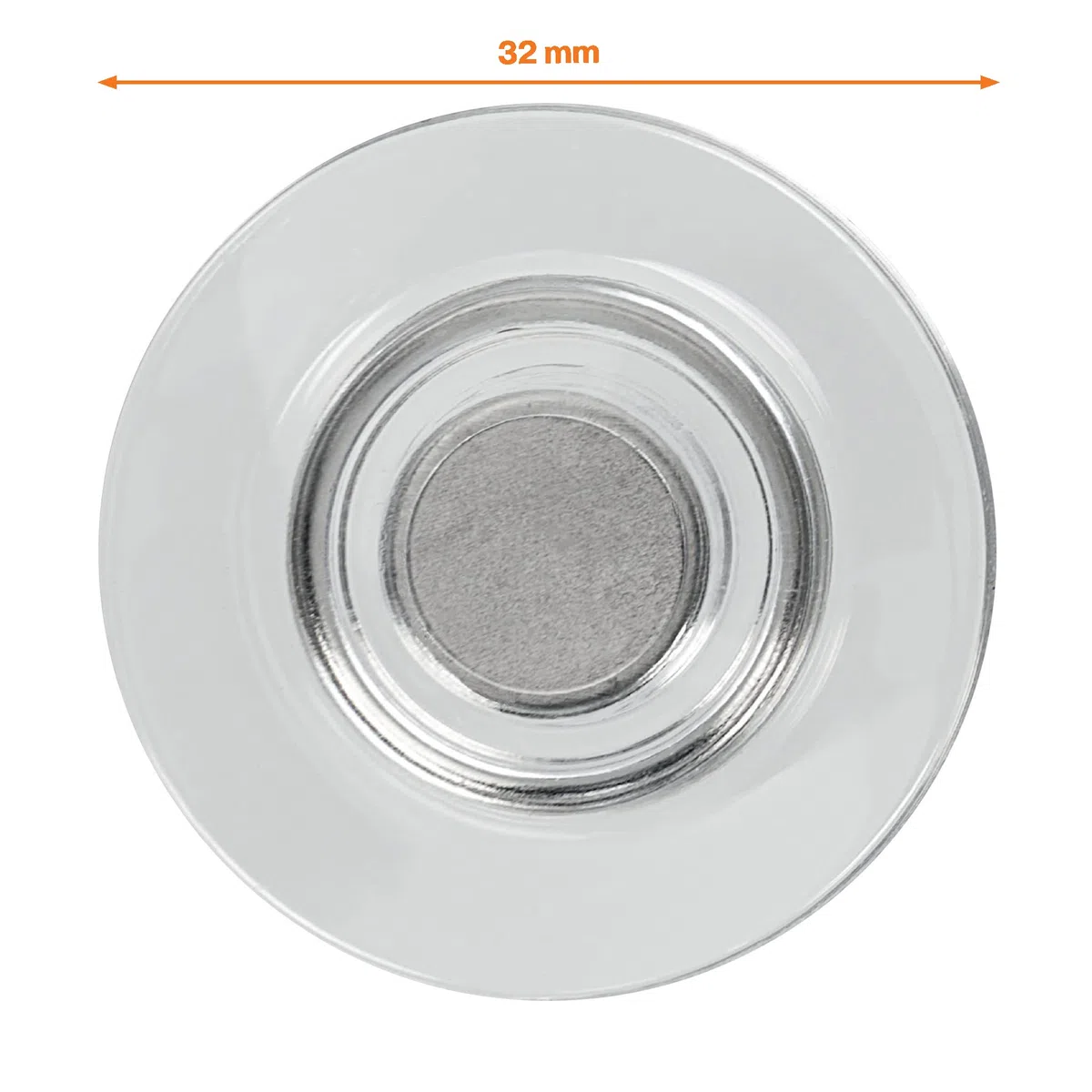 Nobo Imanes Extra Fuertes para Pizarras Magnéticas de Cristal y Tablones Planificadores, Sujeta hasta 6 Hojas A4 de 80gsm, Casa y Oficina, Pack de 10, 32mm, 1903854