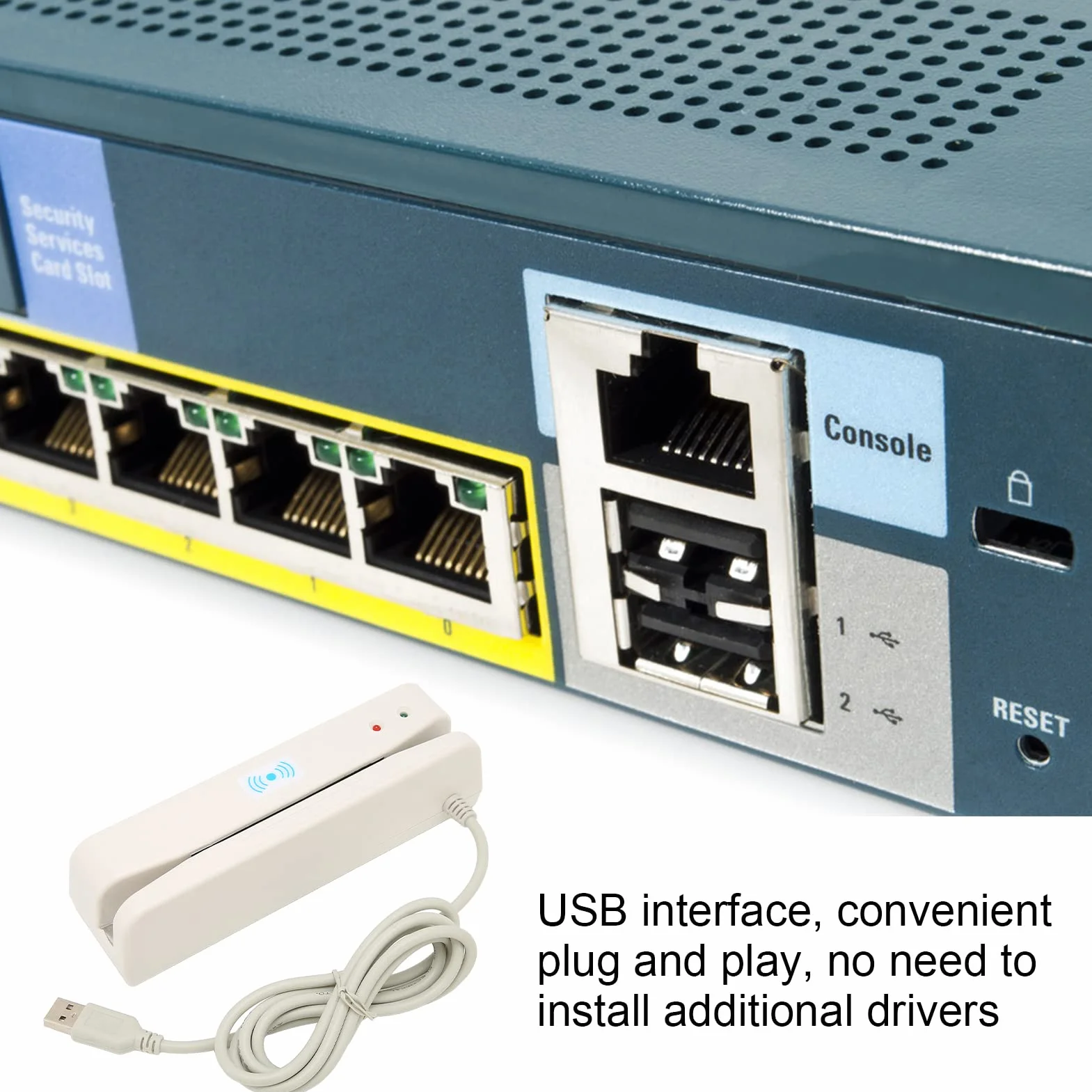 Lector de Tarjetas de Crédito MSR-400 USB Banda Magnética Escáner