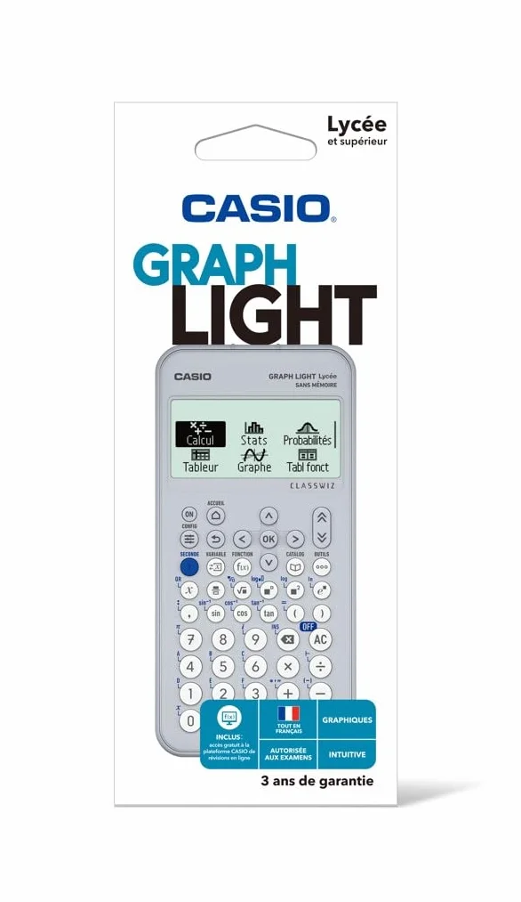 Calculatrice scientifique Casio Graph Light Gris
