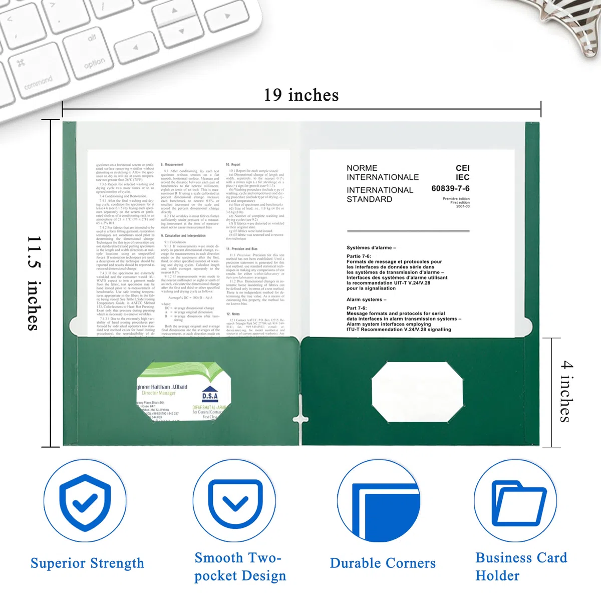 Zzrywuty Carpetas de archivos con bolsillos, tamaño carta, paquete de 50 carpetas de papel con ranura para tarjetas, carpetas de dos bolsillos para estudiantes escolares, hombres de negocios,