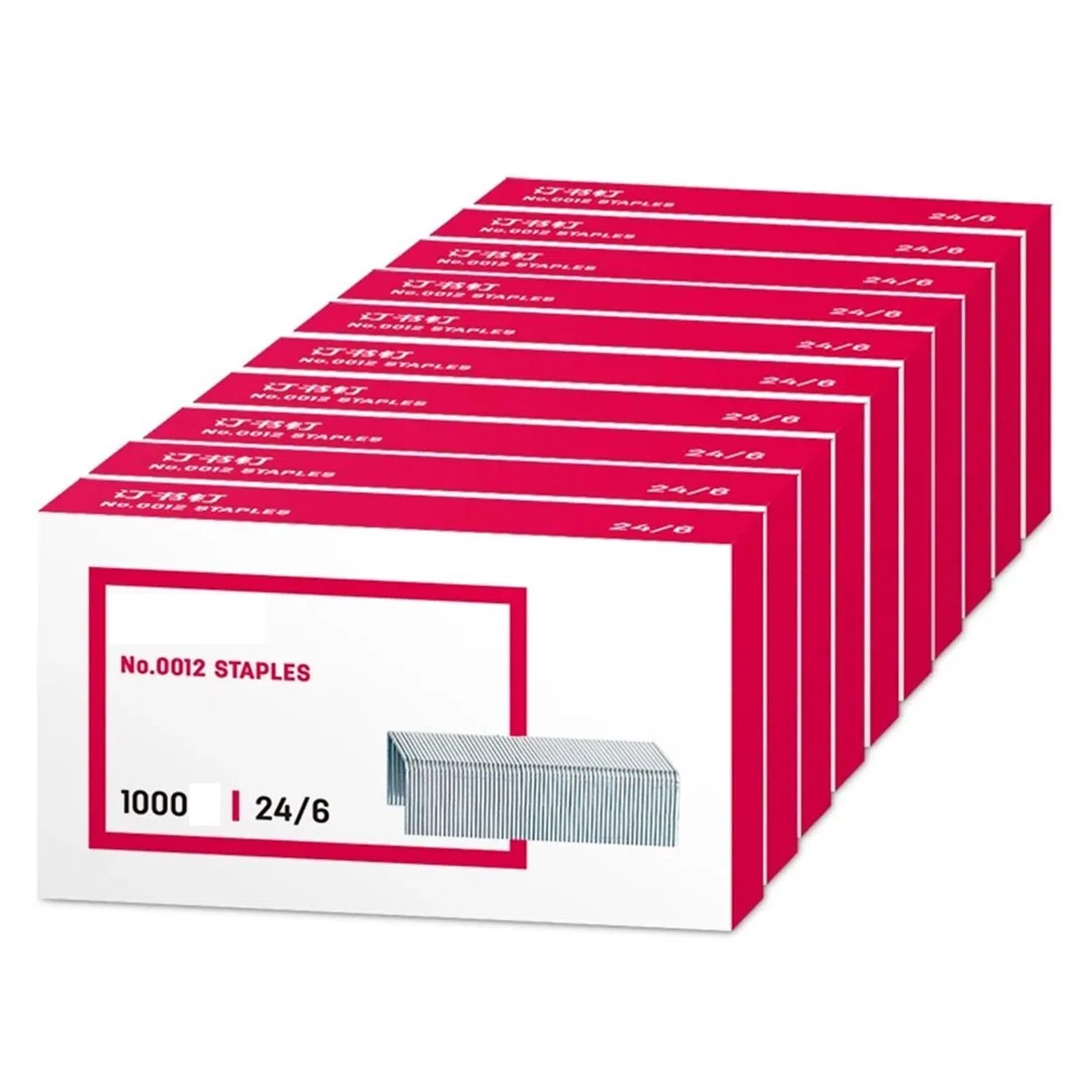 Desk Binder Binder Binder Binder Druring Paper Drapling Fashion Colors Suministros de papelería Accesorios de la oficina de papelería(10 boxes of staples)