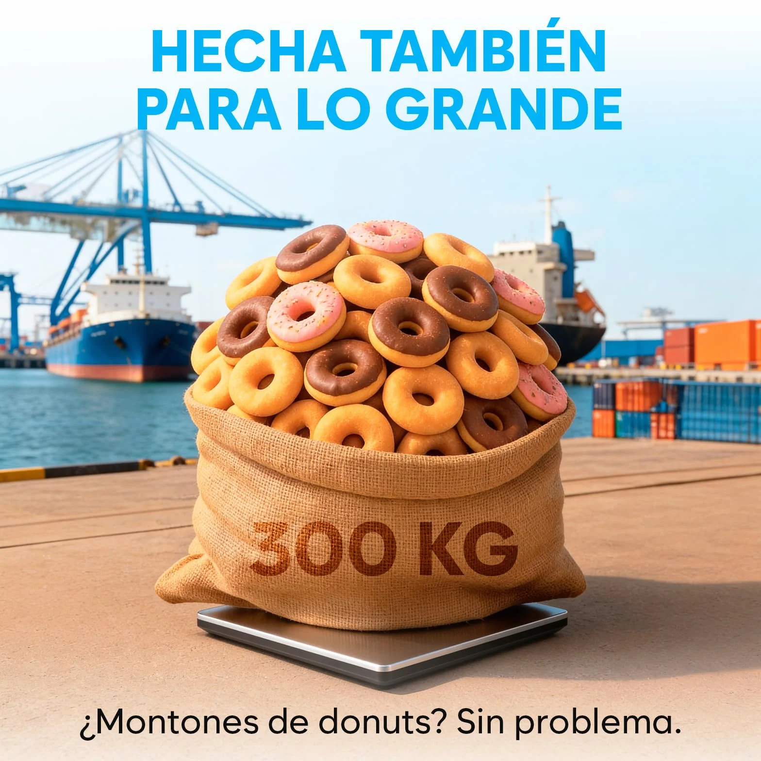 Bascula Industrial - 300 kg - Bascula Comercial de Alta precisión con Función de Retención/Tara - Perfecta para Paquetes, Equipaje, Uso Profesional - Batería y cable incluidos - Plata