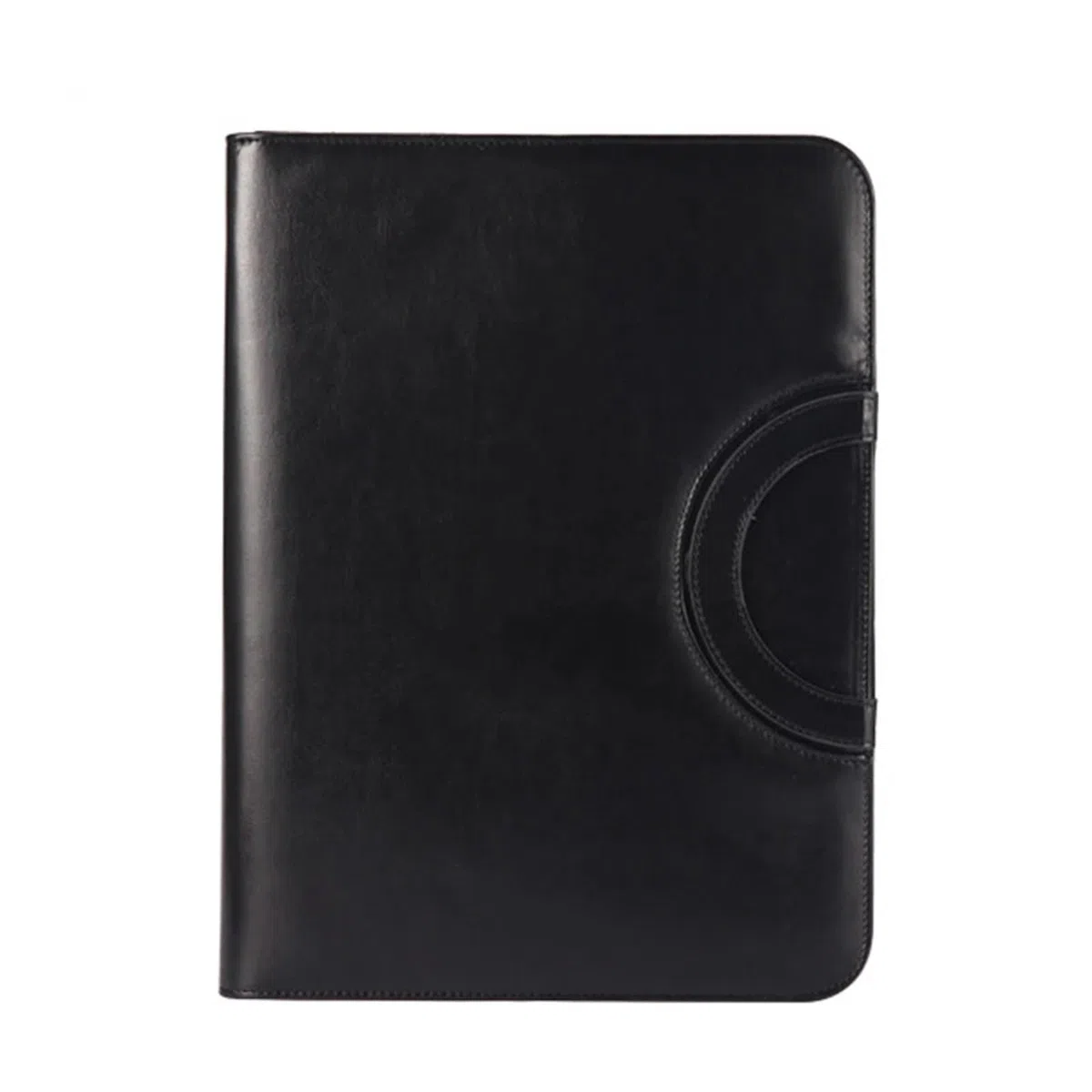 Carpeta multifuncional A4 for conferencias, organizador de papelería empresarial, bolsa for documentos, carpetas de archivos de cuero for contratos, suministros de oficina(Black)