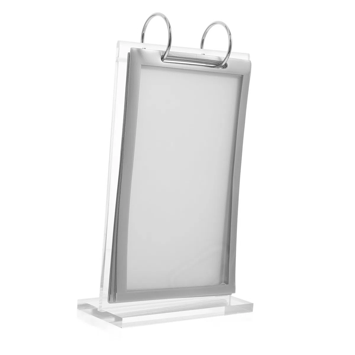 SHINEOFI 4piezas Soporte De Menú Transparente Vertical Con Base Estable Para Restaurantes Exhibidor De Mesas Para y Carteles