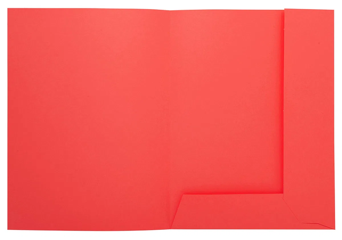 Exacompta 335008E - Lote de 50 Subcarpetas Super 250 Impresas y con 2 Solapas, Color Rojo