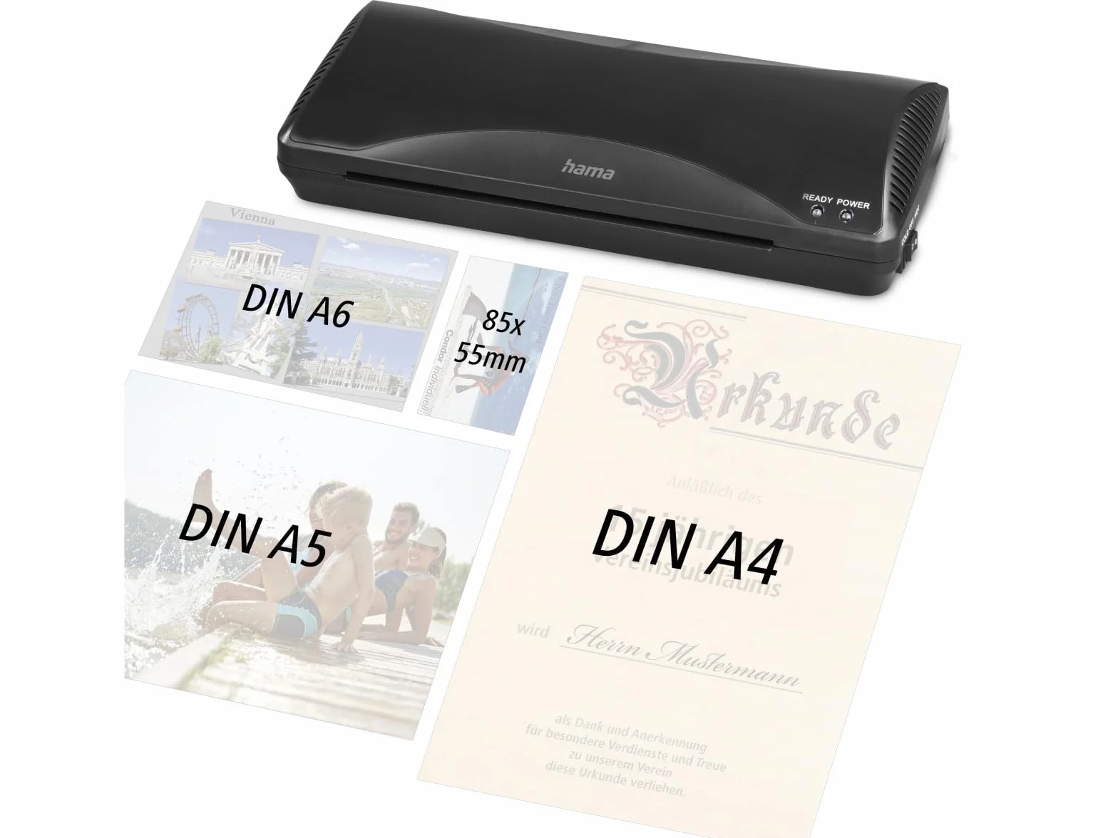 Hama Plastificadora Home & Office A4 Laminadora Caliente y Fría 2 Rodillos 250 mm/min Negro