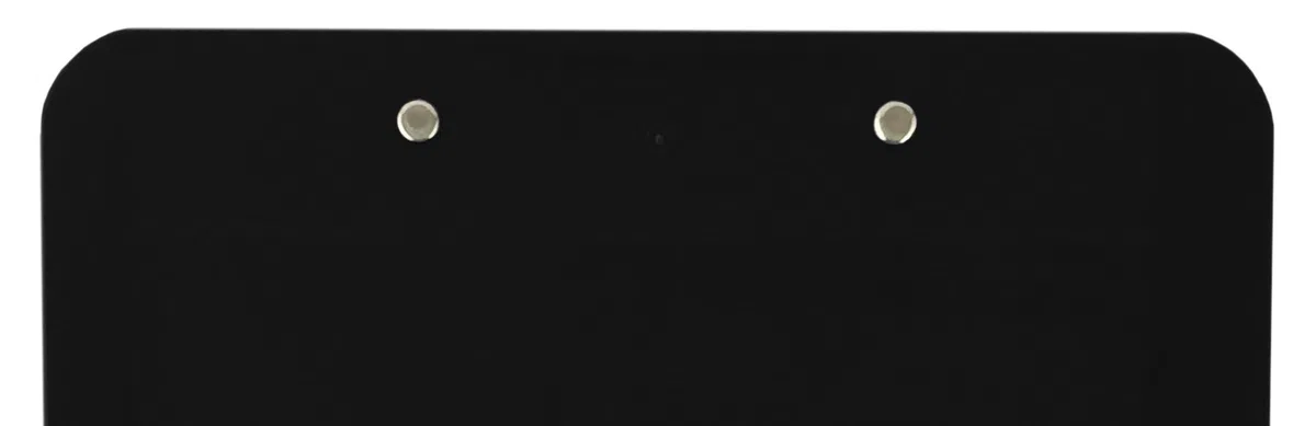 Comercio Quest plástico portapapeles opaco color carta Tamaño perfil bajo Clip (12 unidades) (negro)