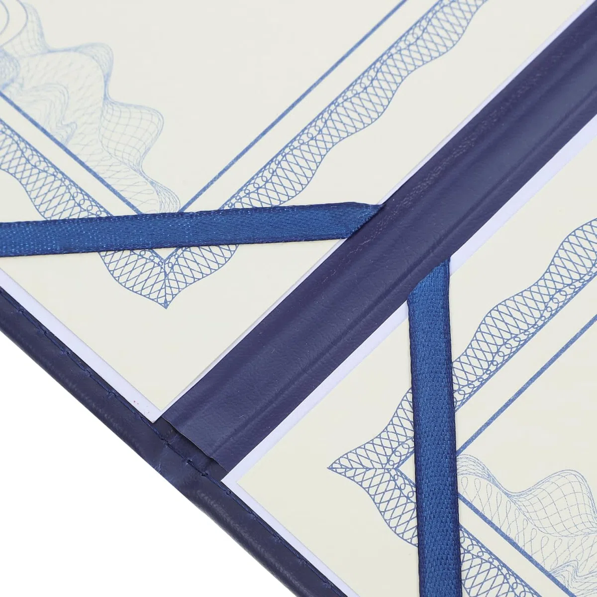 Operitacx Portadocumentos de Graduación Tamaño A3 en Cuero Pu Azul Protección para Certificados y Acabado Decorativo, Adecuado para Exhibir Diplomas y Premios