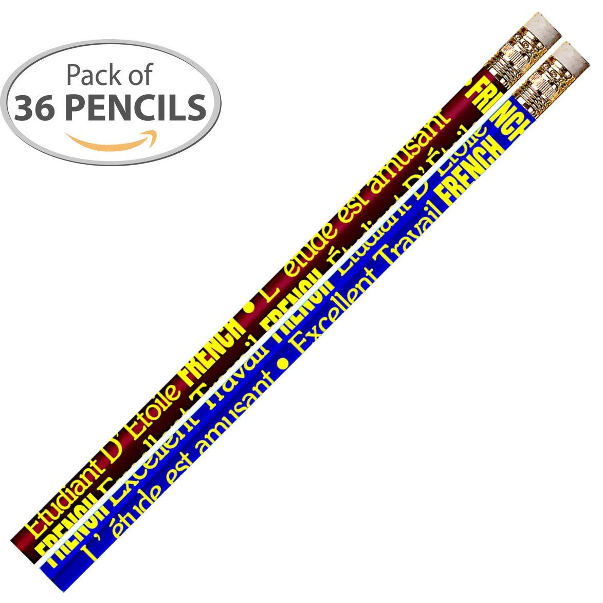 Express Pencils D2297 - Lápices de palabras francesas (36 unidades)