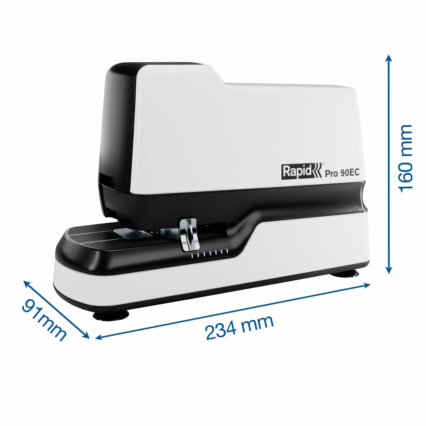 Rapid 20942901 - Grapadora Eléctrica Contactless 90EC Pro, Grapadora Automática de Oficina, Diseño Resistente y Manos Libres, 630 Grapas Incluidas, Blanca, 50 Hojas