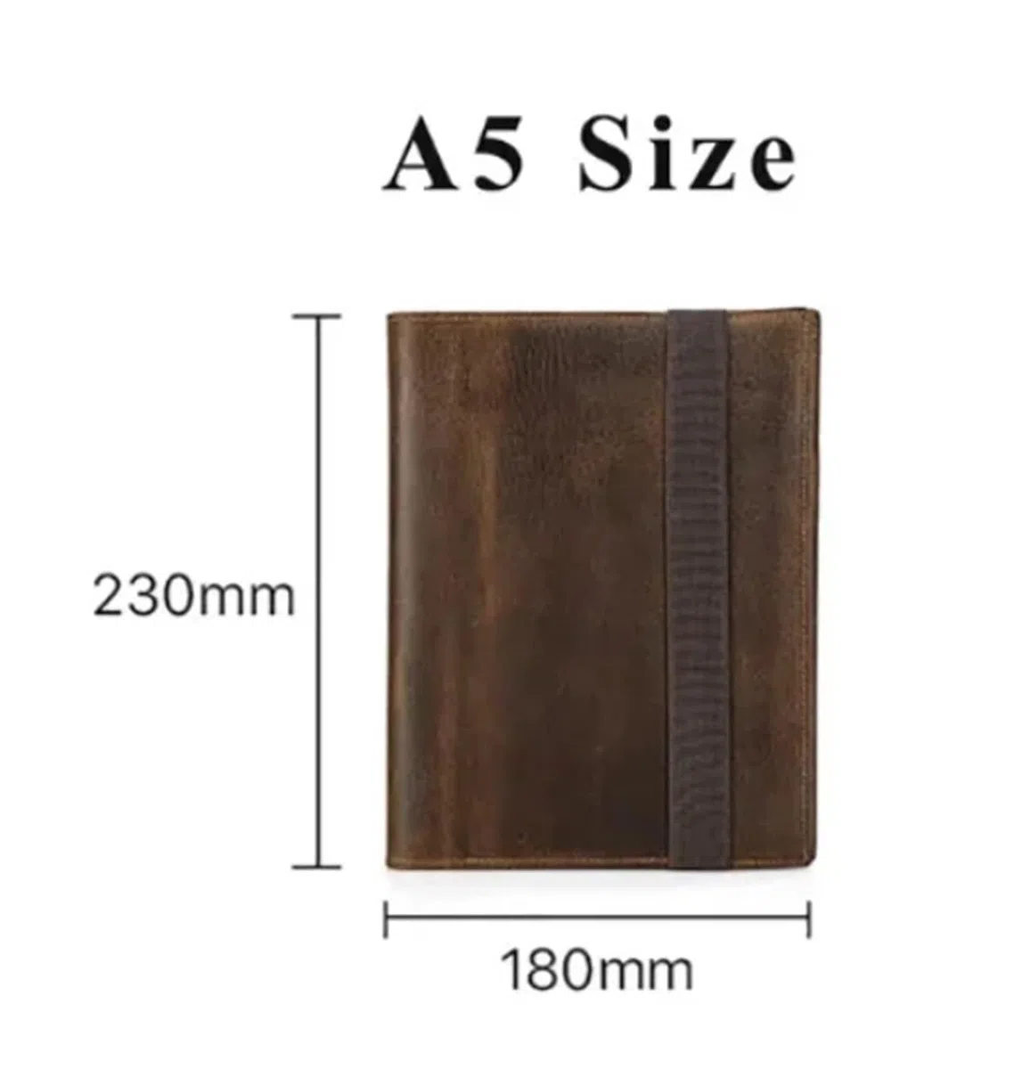 Porta Documentos De Cuero Carpeta portadocumentos A5/B5, funda for libro, papelería empresarial, organizador de archivos de cuero for contratos(Coffee-a5)
