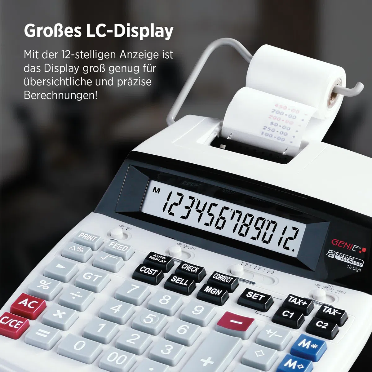 Genie D69 Plus Calculadora Impresora Blanco