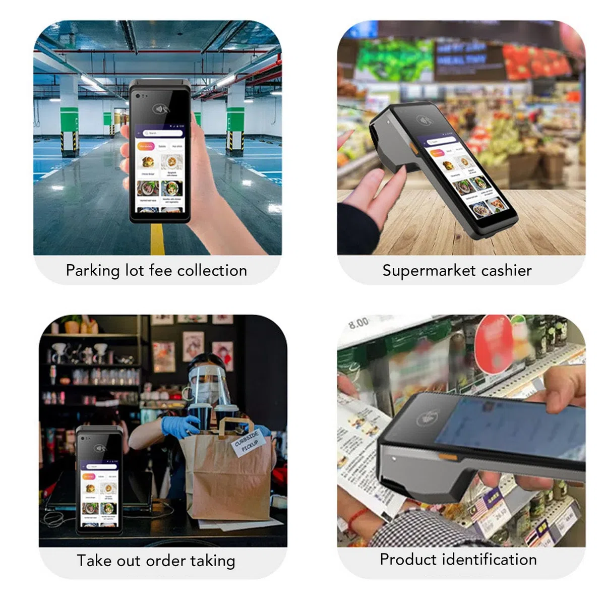 Escáner de Código de Barras, Terminal Móvil de Pantalla Táctil de 5 Pulgadas para Android 11, Impresora PDA de Mano de 58 Mm, Captura de Datos de Código de Barras 1d 2D, BT5.0,