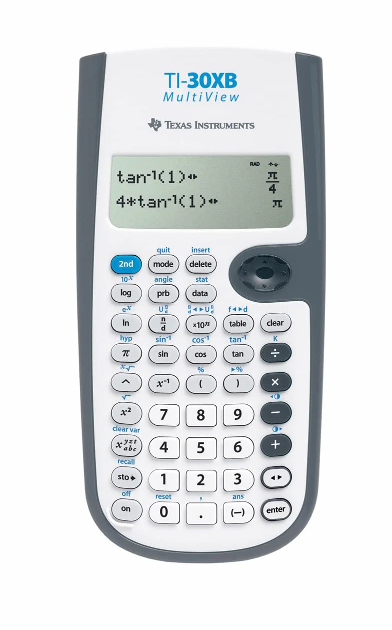 Texas Instruments Calculadora científica TI-30XB Multiview, gris, blanca