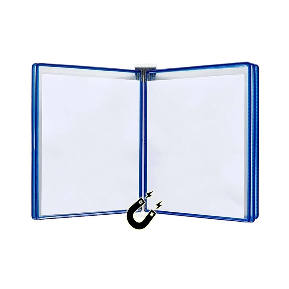 Carpeta de pared for pósteres, tamaño A3 (16,53 x 11,69 pulgadas), 10 compartimentos, se fija a un dispositivo metálico (azul)(Blu)