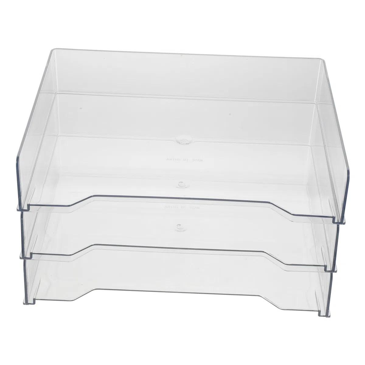 OSALADI 3 Piezas Organizador de Escritorio Apilable de Recipiente Transparente para Almacenamiento de Archivos para Oficina Escuela y Accesorios de Oficina y de Papelería