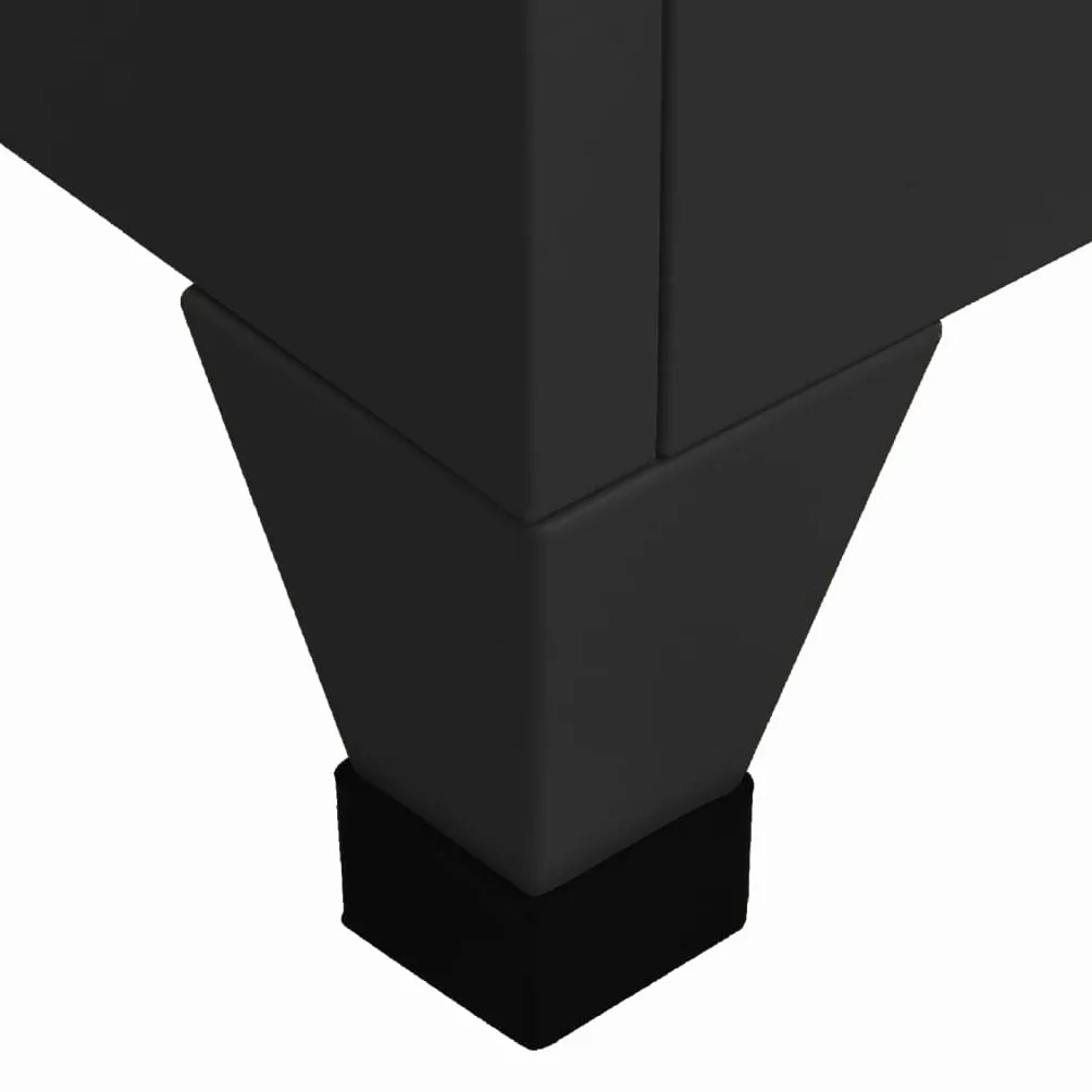 vidaXL Taquilla Armario Acero Negro 38x40x180 cm Almacenamiento