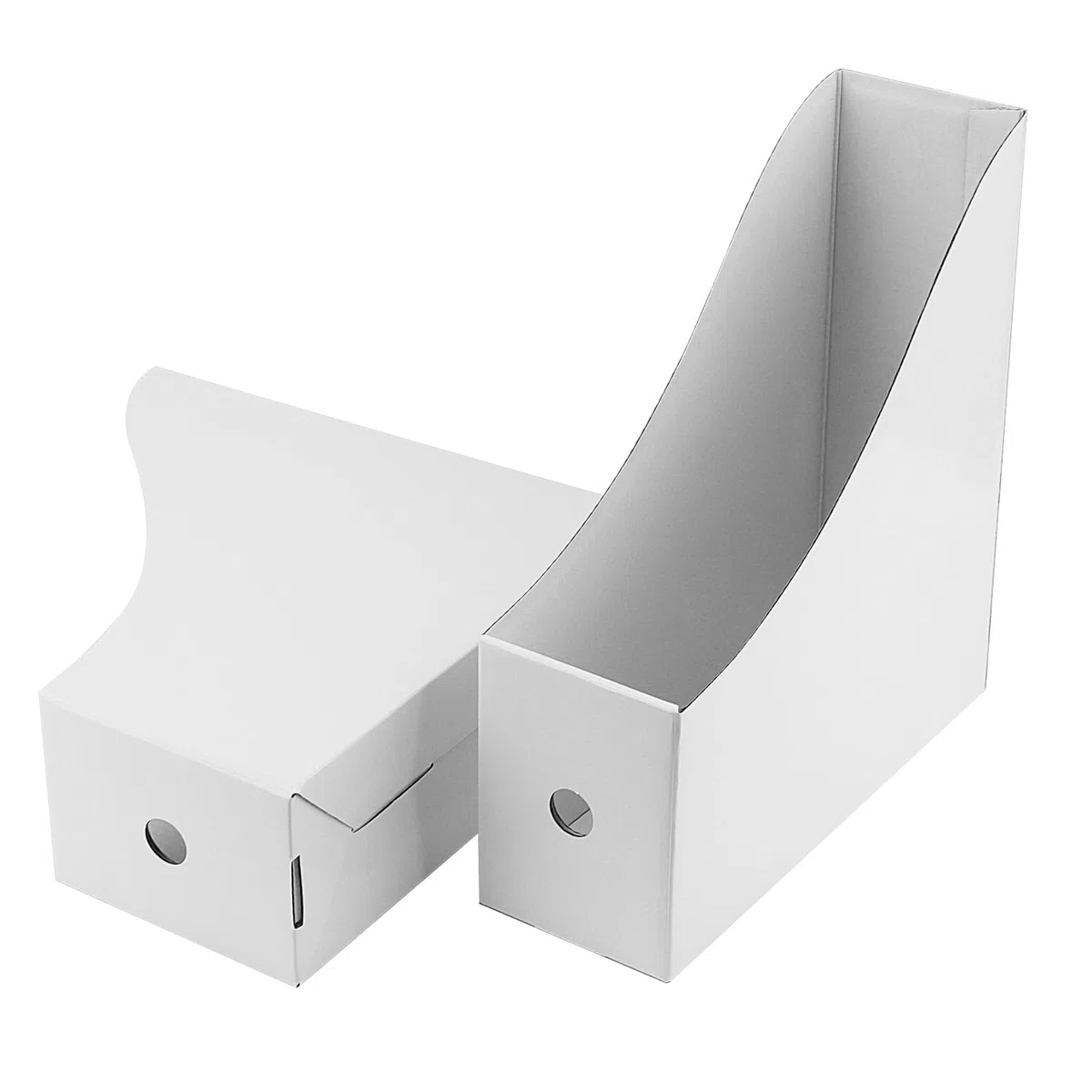 Revistero de cartón blanco, 12 unidades, tamaño A4, A4, soporte para archivos, papel de estraza