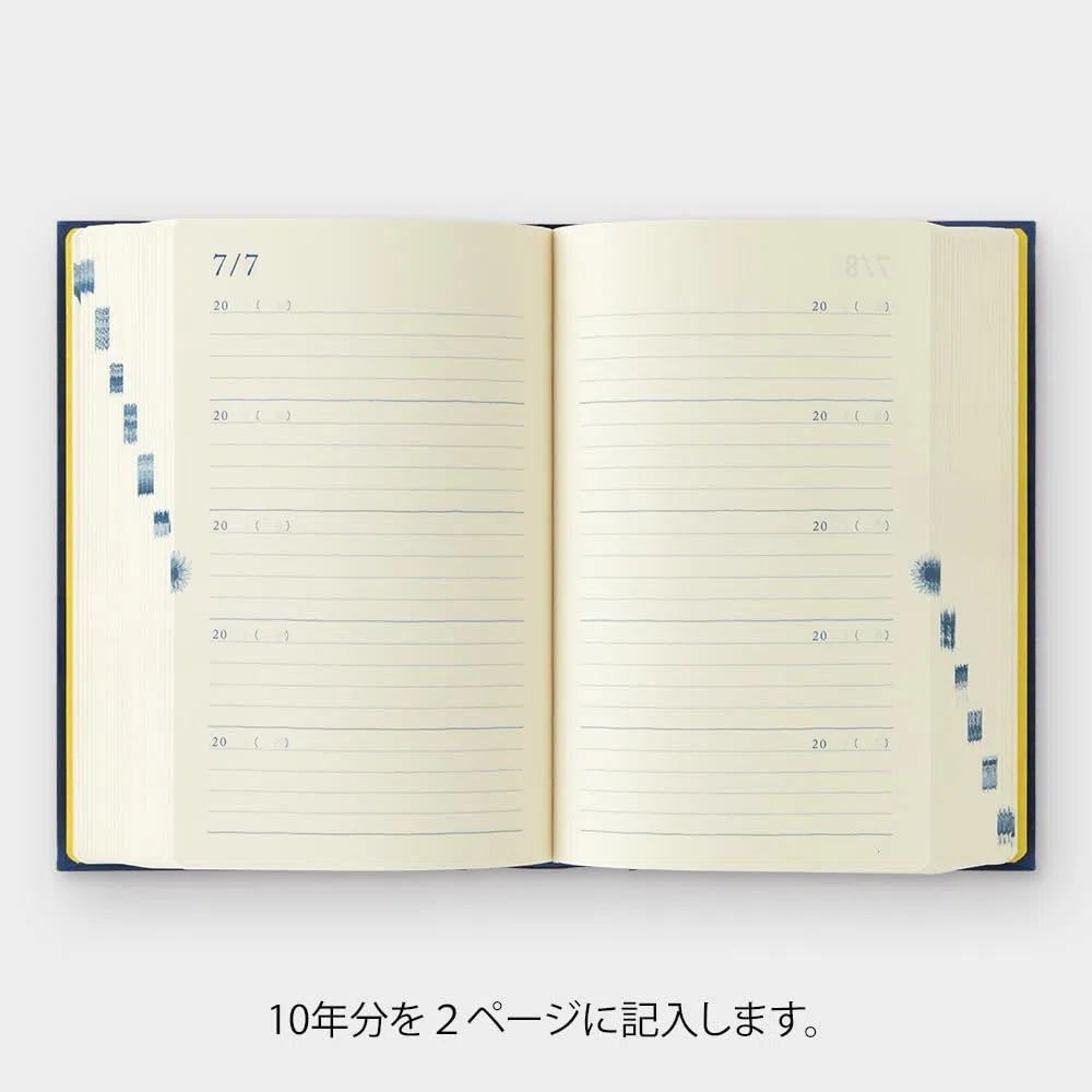 Design Phil green diary 10 years continuous use door navy blue 12397006