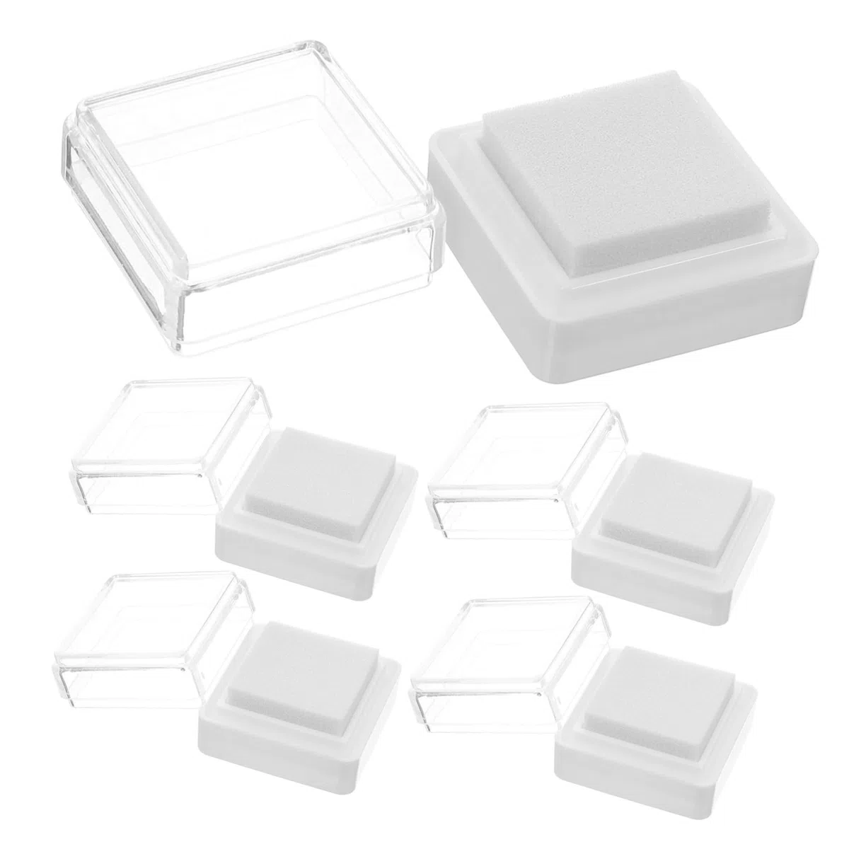 20piezas Almohadillas De Tinta Para Huellas Dactilares Almohadillas De Sello Reutilizables De Alta Densidad Tinta Lavable Suministros De Oficina