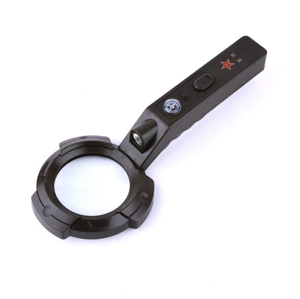Lupa, educativa, investigación, lupa de mano con luz LED para exteriores + iluminación de lectura caritativa
