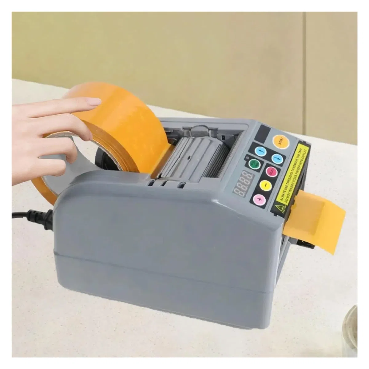 Dispensador automático de cinta, cortador de cinta eléctrico para embalaje, sellado y aplicaciones adhesivas de doble cara