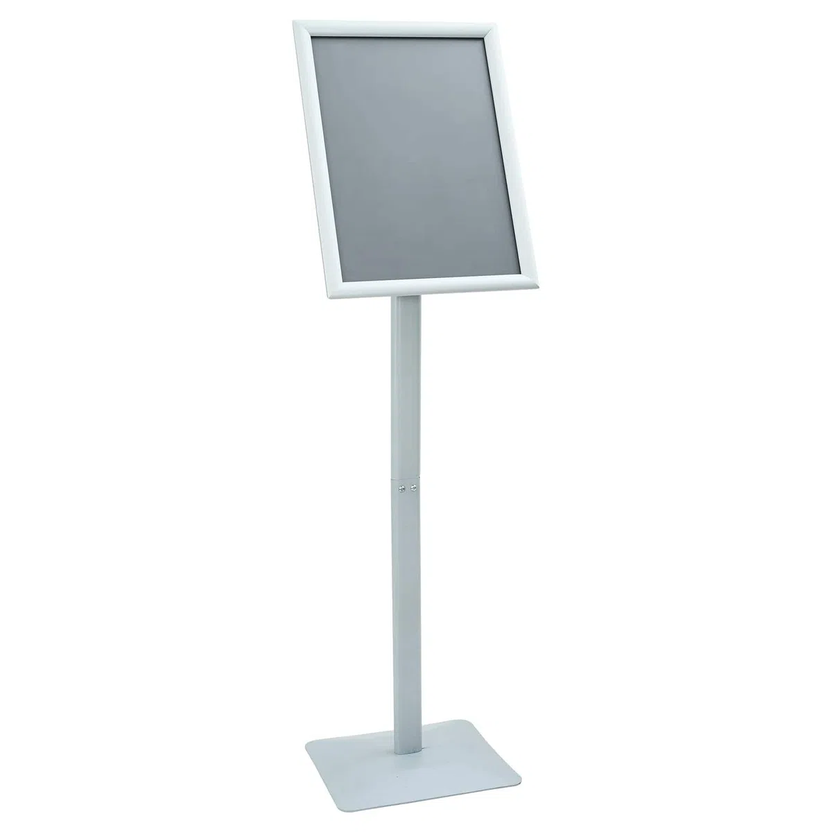 Soporte para carteles de pedestal A3 con soporte de pantalla ajustable y base de hierro fundido para publicidad, soporte giratorio de 360 grados para carteles para recepción y feria