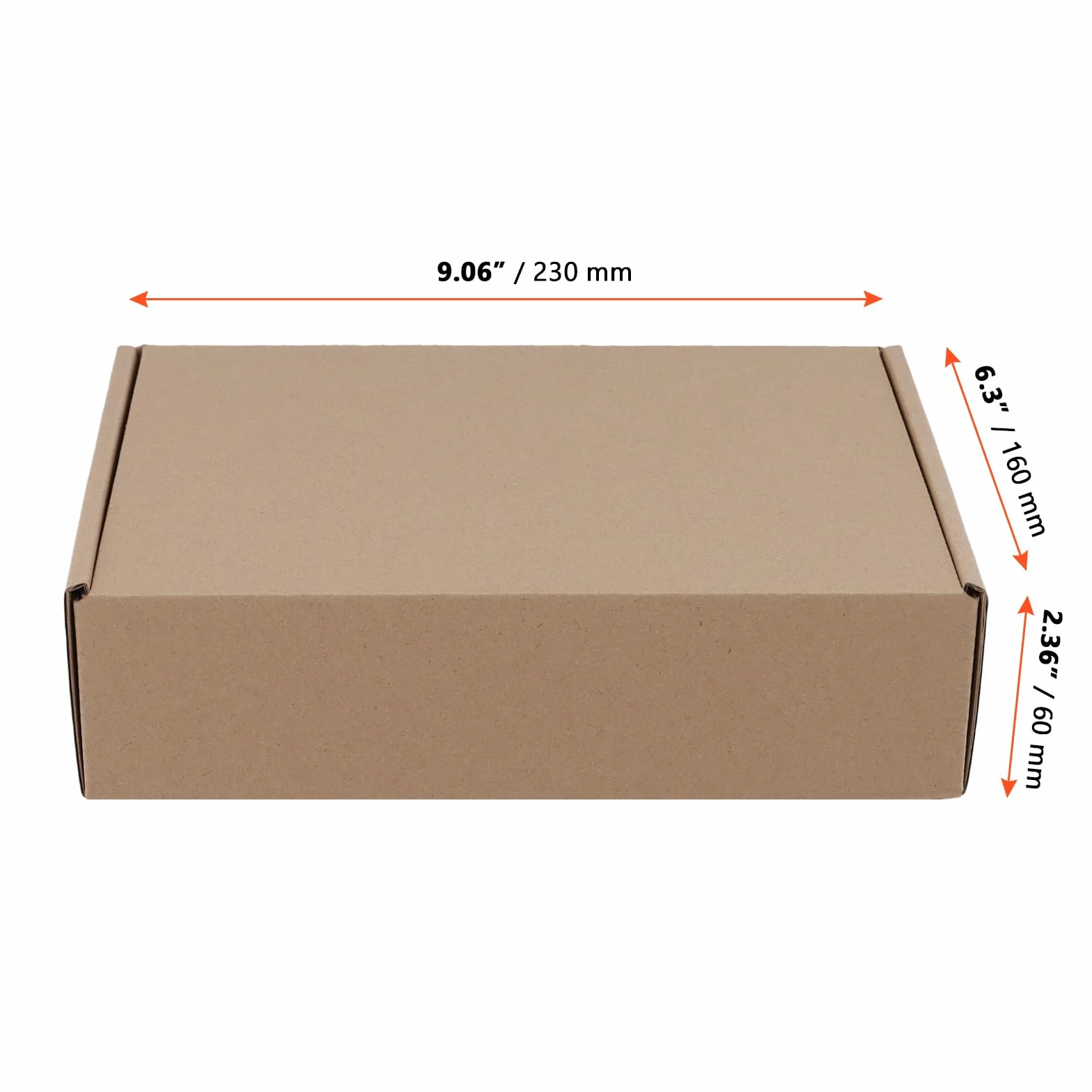 SINJEUN 30 cajas de cartón plegables de cartón para envío, 230 x 160 x 60 mm, color marrón