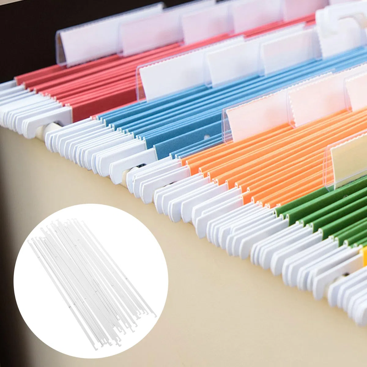 Operitacx Barra Colgante De Metal De 16 Pulgadas Para Carpetas Colgantes Soporte Para Recibos Facturas Documentos Organizador De Oficina Resistente Y Estable