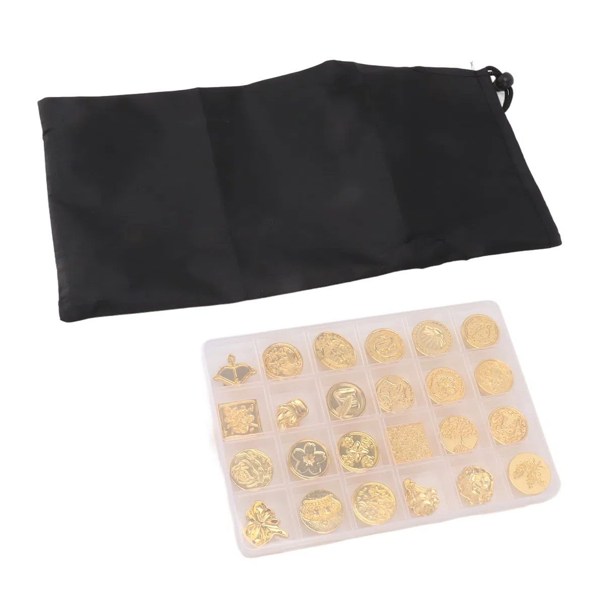 Mumusuki Cabezal de Sello de Cera, 24 Piezas Cabezal de Sello de Cera de Sellado de Aleación de Zinc Solo sin Mango para Sobres de Invitaciones de Boda Encerado Adhesivo Artesanal
