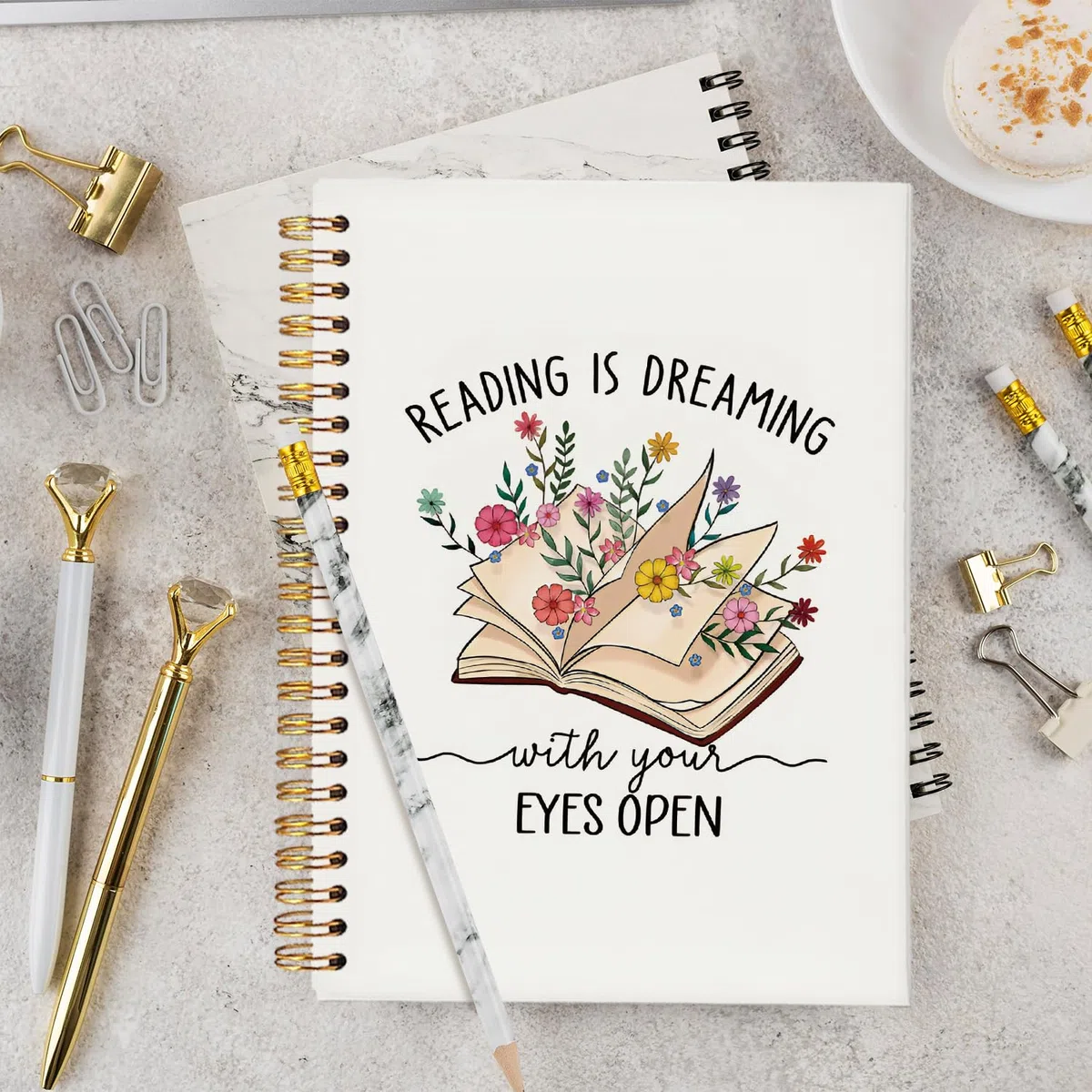 Yetmadi Diarios de lectura de libros para los amantes de los libros, regalos para lectores, cuaderno en espiral, diario de revisión de libros, regalos de gusanos de biblioteca, regalos de lectura para