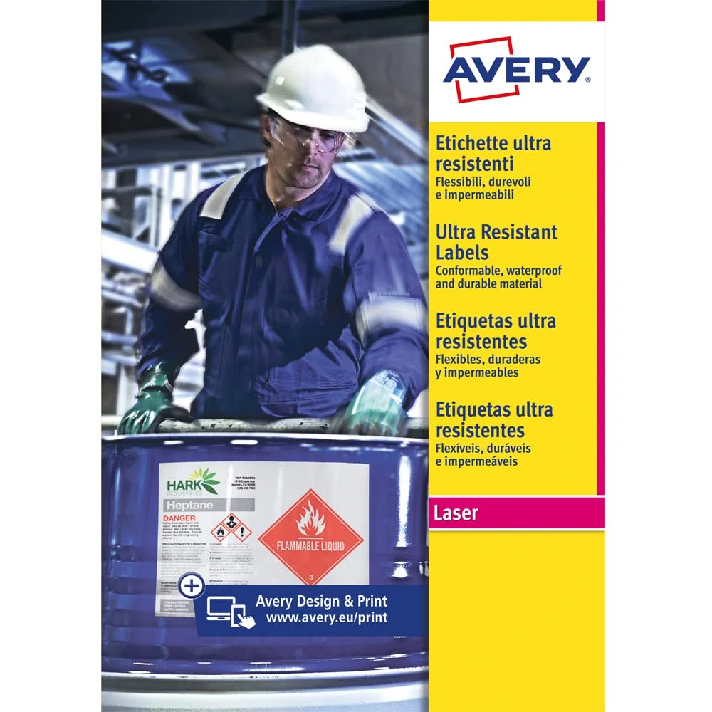Avery España B4775-50 - Caja de 50 etiquetas para uso industrial