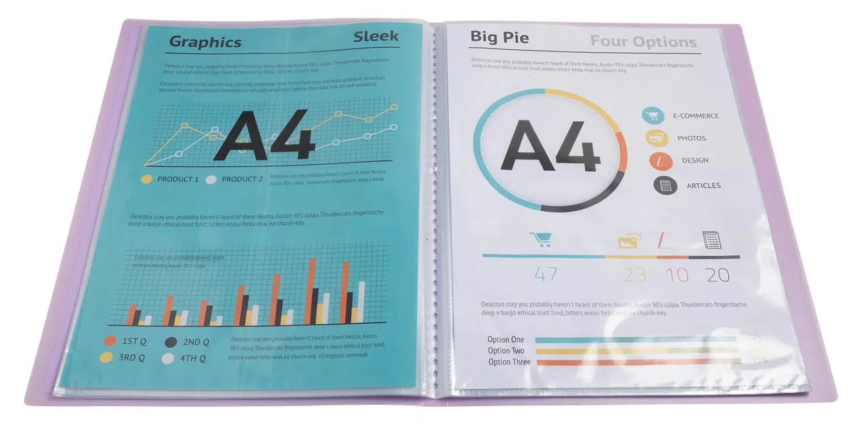 Exacompta - Ref. 5849E Kreacover Pastel - Caja de 10 fundas de documentos personalizable (40 fundas de cristal liso, 80 vistas, para A4, 24 x 32 cm, tapa de polipro semirrígida)