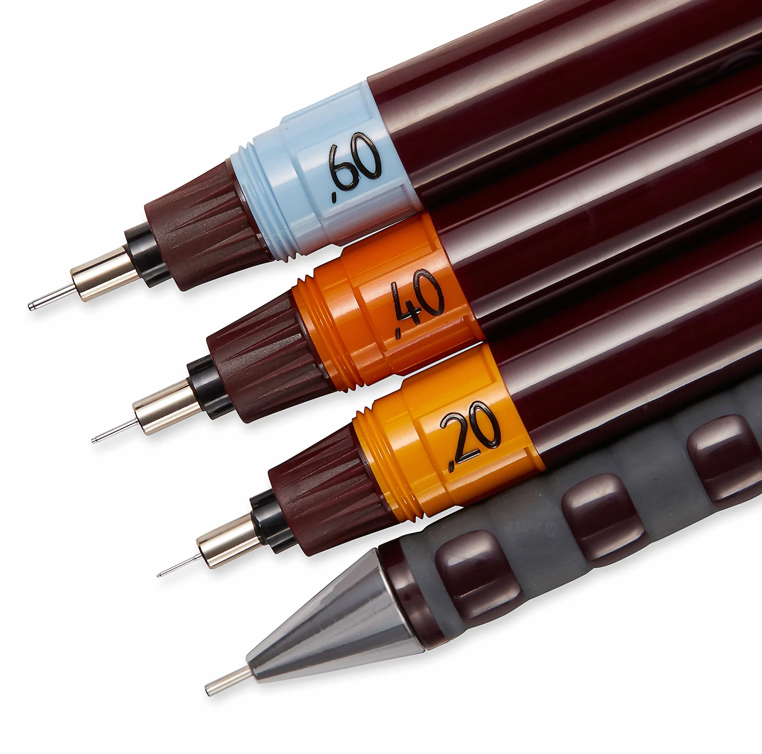 rOtring Isograph Set Universitario Fineliner Bolígrafo y Portaminas 3 Rotuladores Técnicos 0,20 mm 0,40 mm 0,60 mm Portaminas 0,5 mm