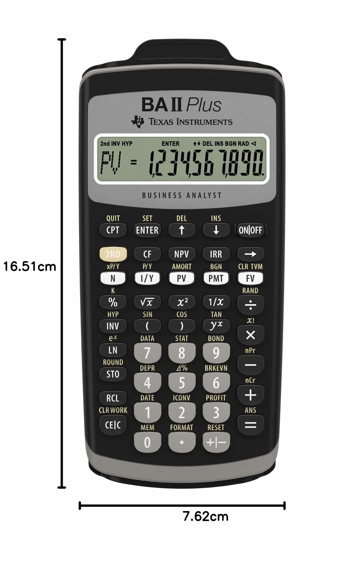 Texas Instruments BAII Plus - Calculadora financiera, Negro
