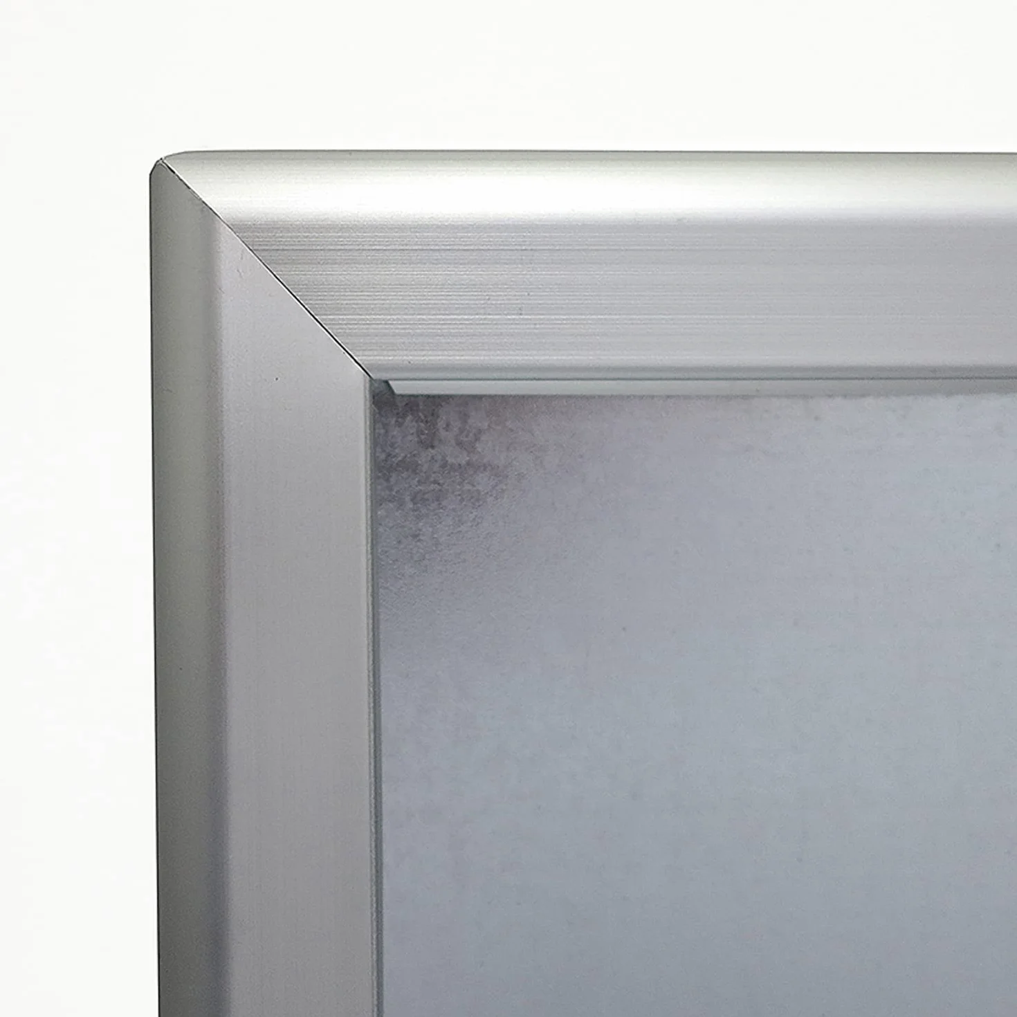 DisplayLager, Calidad danesa | Tope para clientes de aluminio | 2 carteles (ambos lados) | Soporte para carteles resistente a la intemperie para aceras (plata, A0)