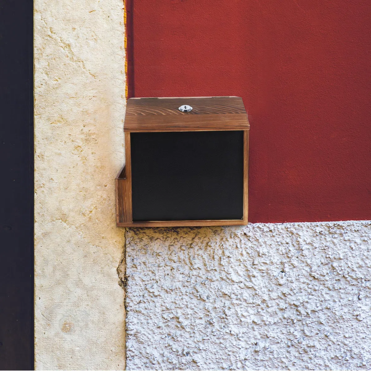 Artibetter Buzón de Sugerencias con Tornillos de Madera y Ranura con Cerradura Fácil Instalación para Montaje en Pared Adecuado para Recaudación de y en Restaurantes