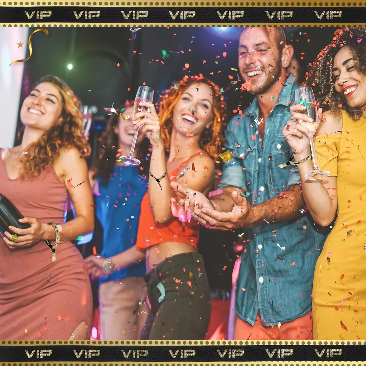 Aoriher 100 Pulseras de Identificación de VIP de Tela Banda de Entrada de VIP Cinta de Muñeca de Evento con Cierre Pulsera de Festival de Oro Negro para Fiesta Parque de Atracciones Concierto(Dorado)