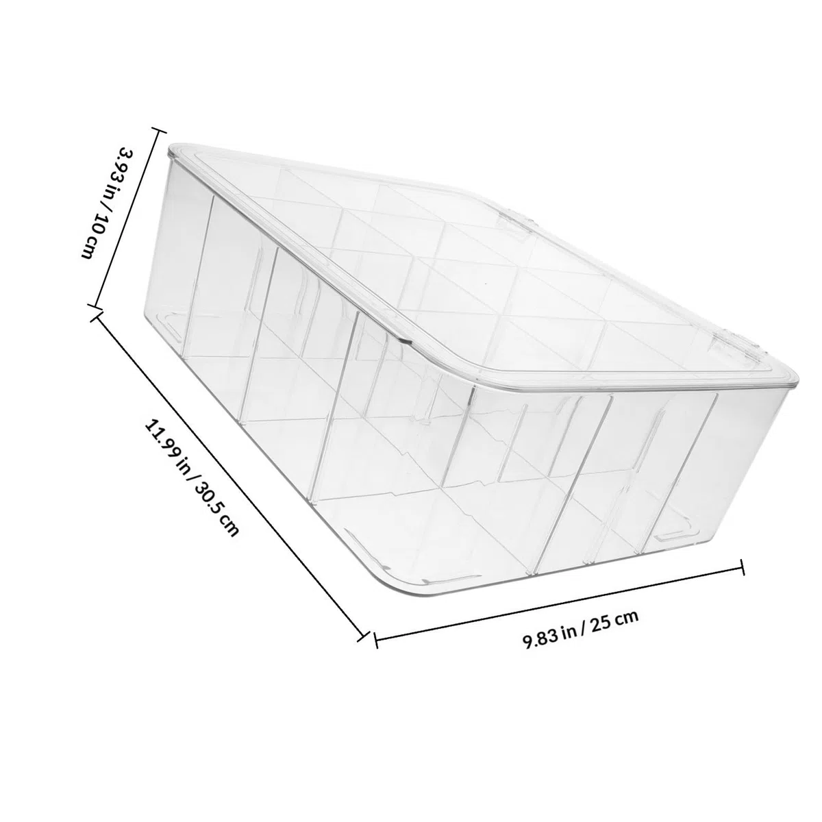 HEMOTON Tarjetero Organizador de Tarjetas de Juego Transparente de Plástico con Compartimentos y Tapa, para Cartas de Póker, Estuche para Tarjetas de Visita