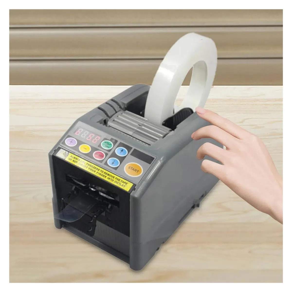 Dispensador automático de cinta, cortador de cinta eléctrico para embalaje, sellado y aplicaciones adhesivas de doble cara