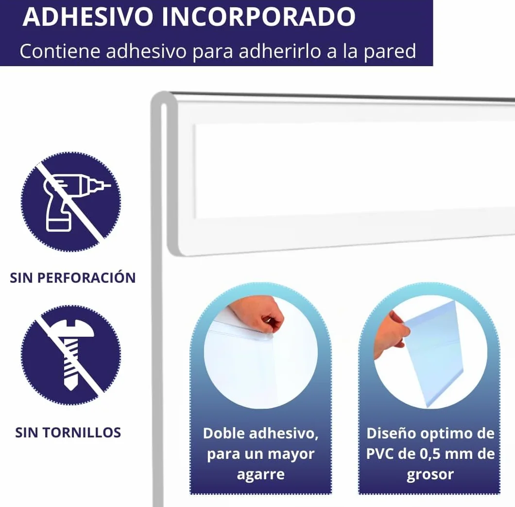GOYAPRINT Soporte de Pared A4 Adhesivo para Carteles Expositor de Pared