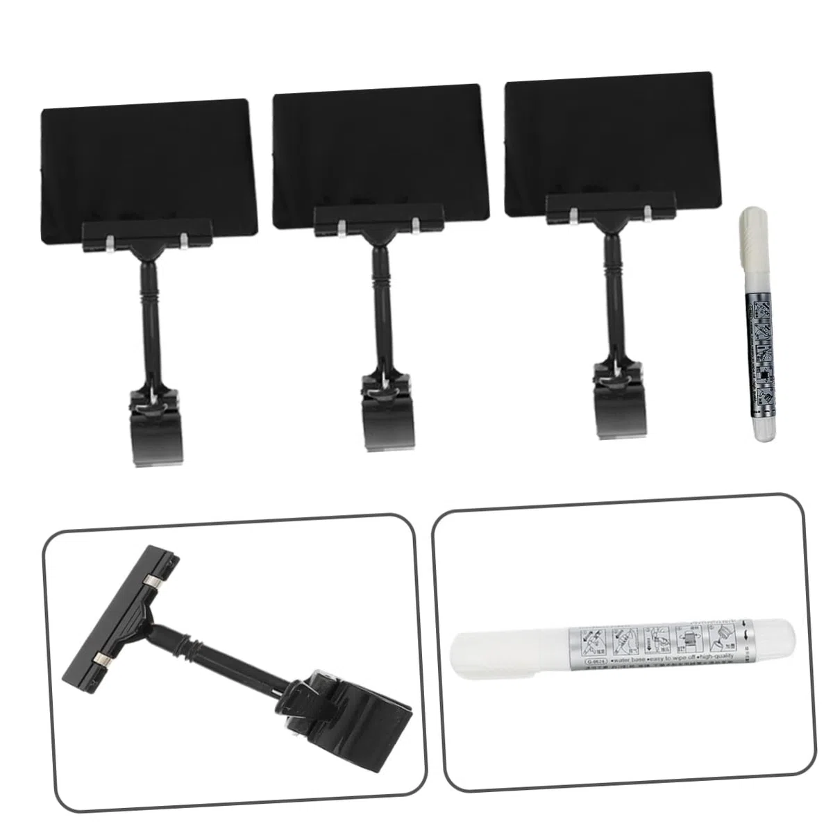 LALAFINA 18piezas Soporte De Carteles De Precio Clips Para Exhibición De Precios Supermercados y Tiendas