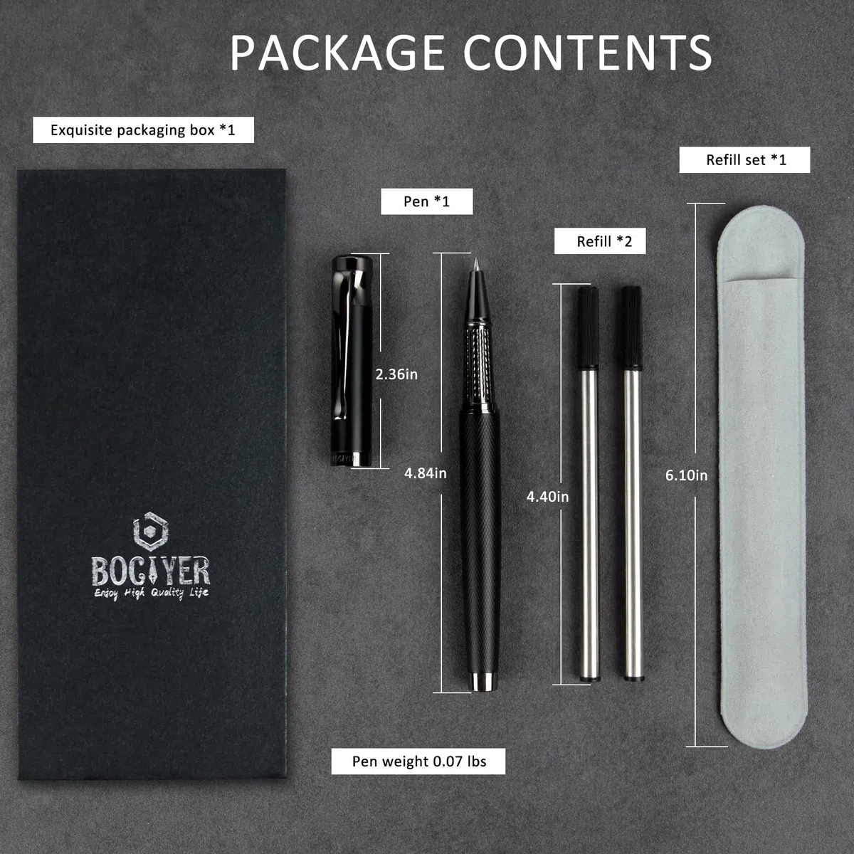 Bolígrafos de tinta líquida, bolígrafos de punta fina, bolígrafos de escritura para diario y suministros de oficina, caja de regalo elegante para el día del padre o día de la madre y otros