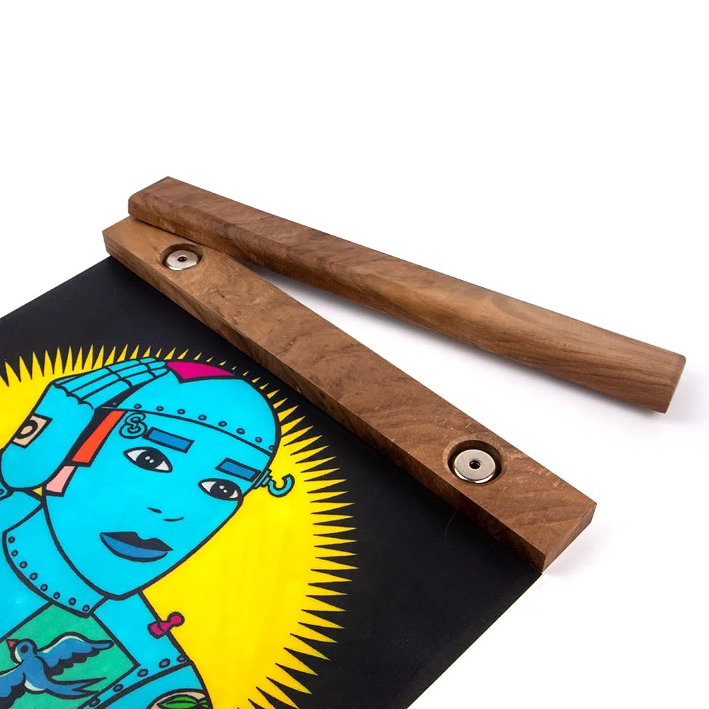Pinza cartel magnético de madera de fresno, longitud 50 cm (nuez, longitud 90 cm)