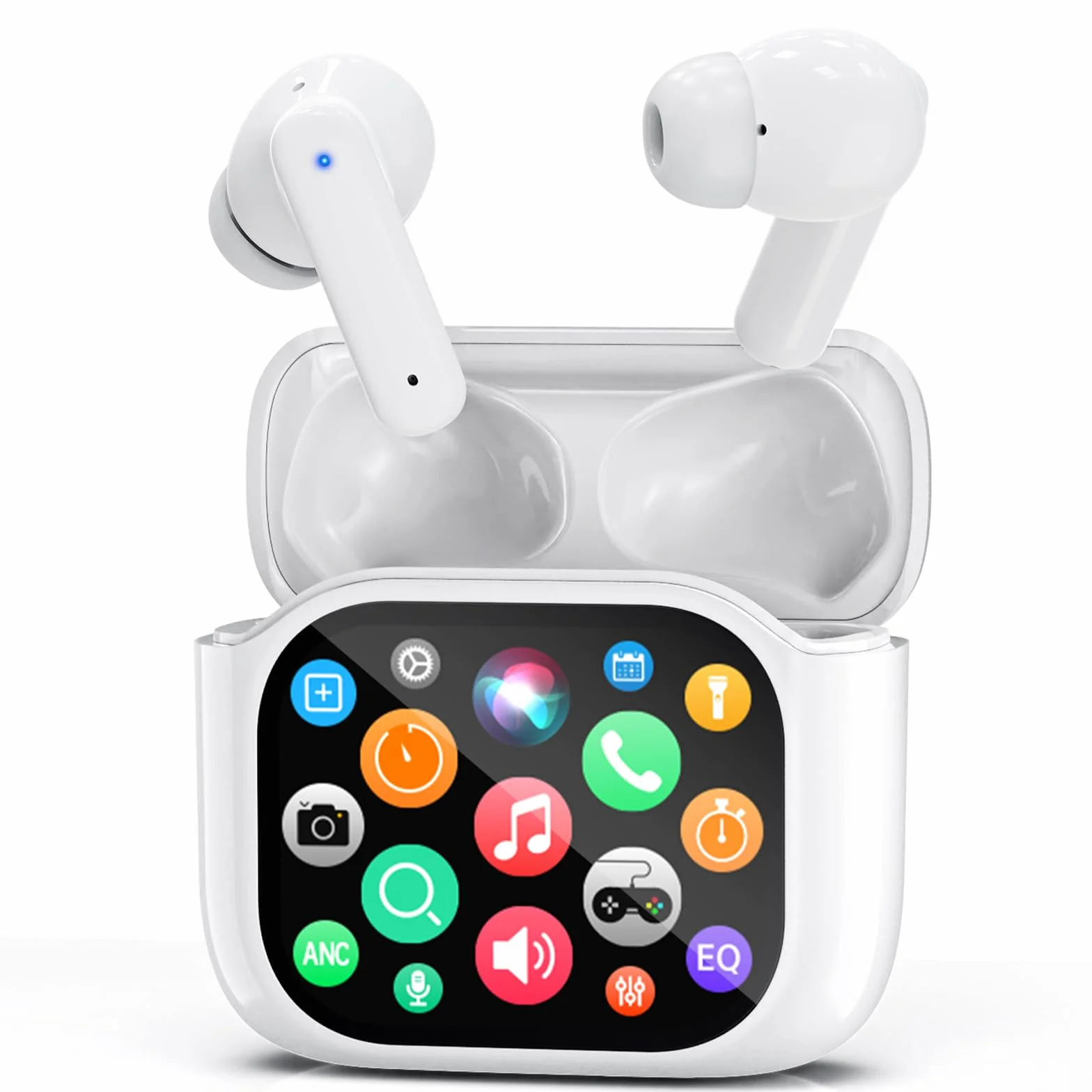 AI Auriculares Traductor en Tiempo Real: Traductor Instantáneo de Voz 156 Idiomas | 3-en-1 con Pantalla Táctil LCD | 98% Precisión | 7 Modos Traducción | Bluetooth 5.4| Ideal Viajes/Negocios/Estudios